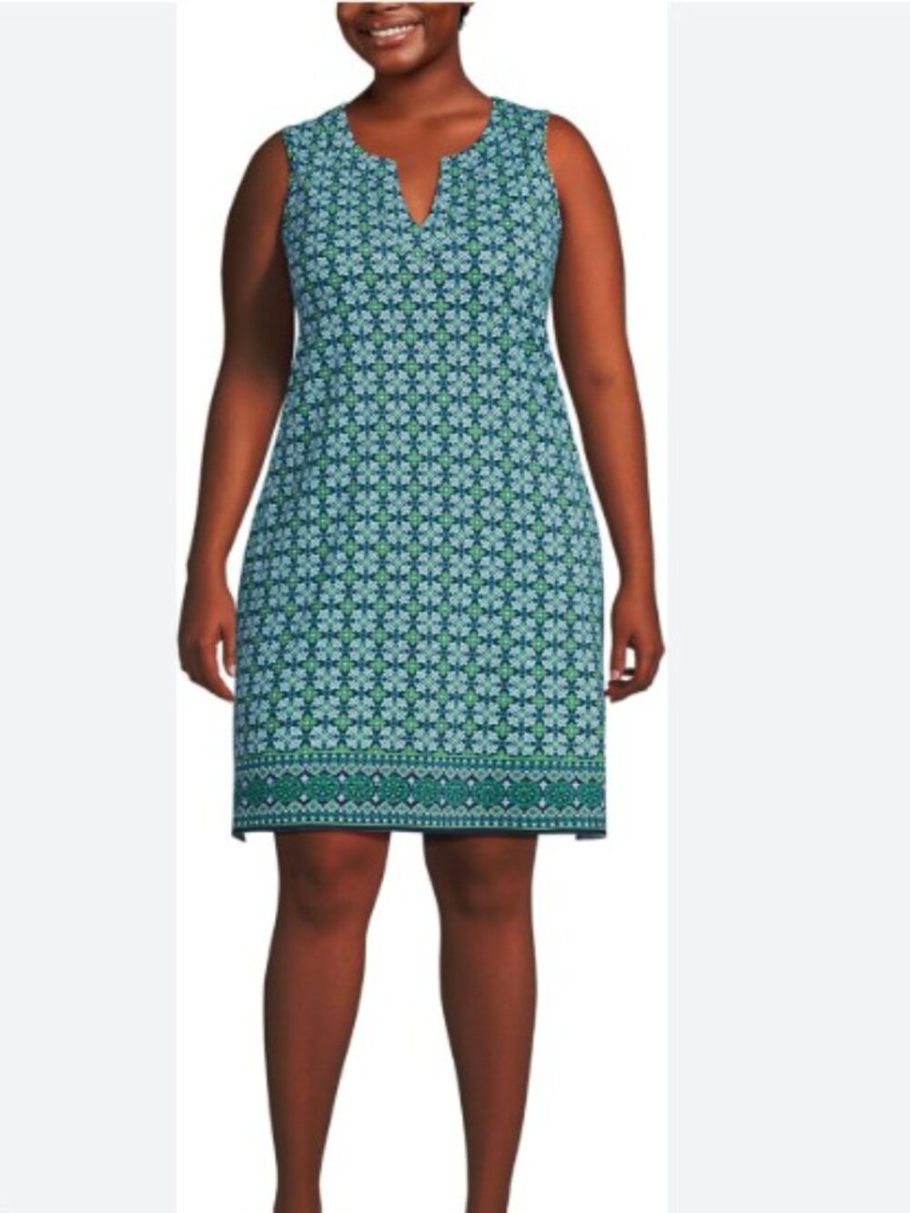 Lands' End Effortless Jersey Sheath Dress Large